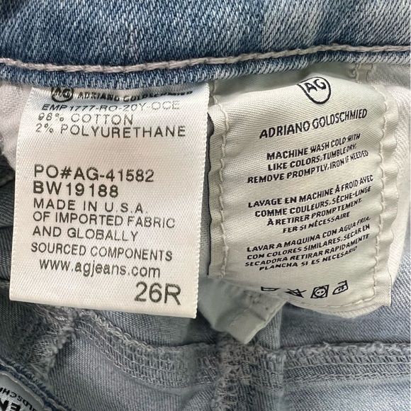 AG Denim The Farrah Skinny Ankle High Rise Destroyed Hem 26R BW19188 - Picture 6 of 15